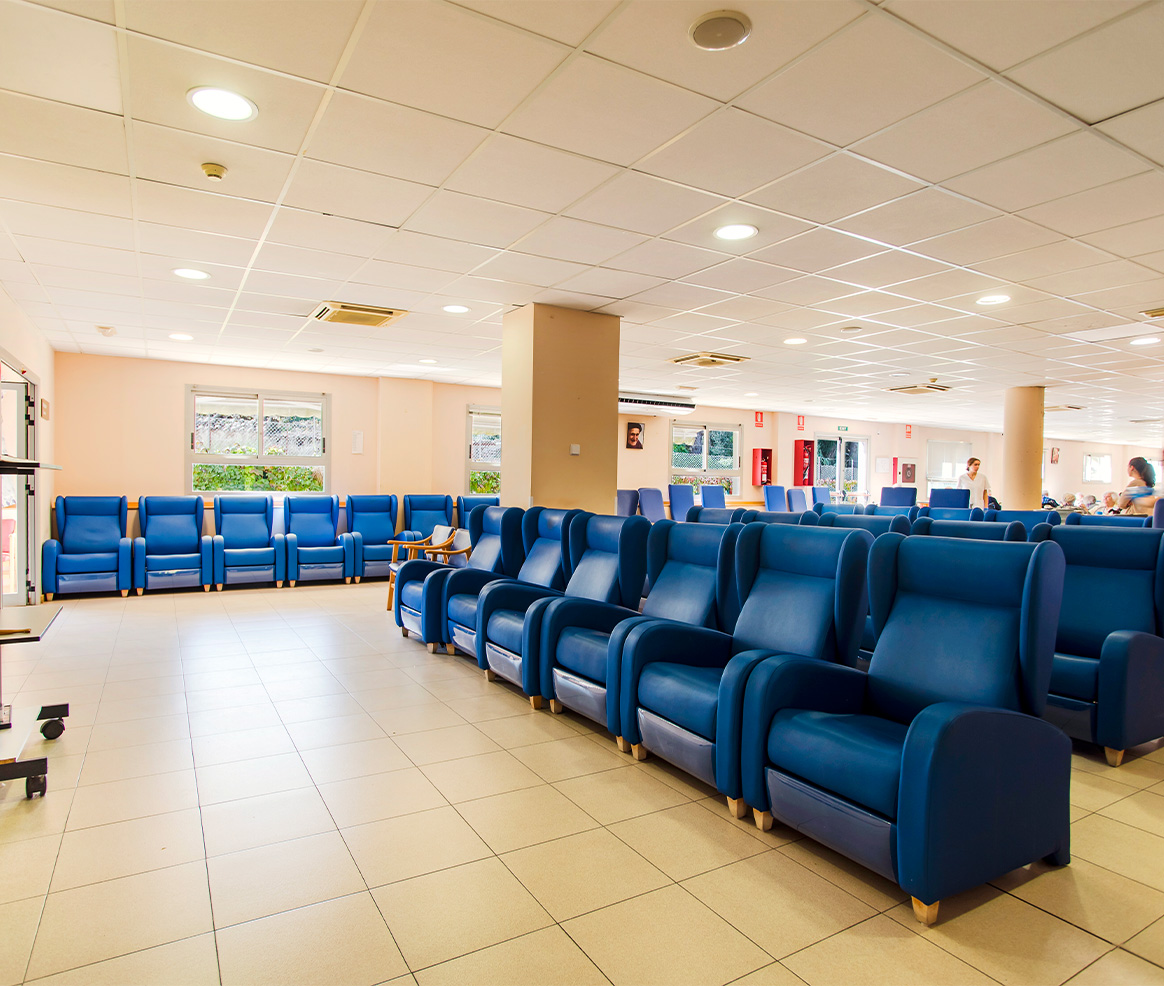 Salón sillones azules